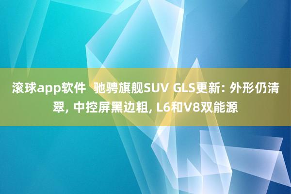 滚球app软件  驰骋旗舰SUV GLS更新: 外形仍清翠， 中控屏黑边粗， L6和V8双能源