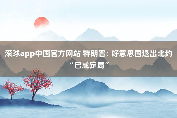 滚球app中国官方网站 特朗普: 好意思国退出北约“已成定局”