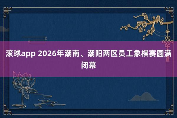 滚球app 2026年潮南、潮阳两区员工象棋赛圆满闭幕