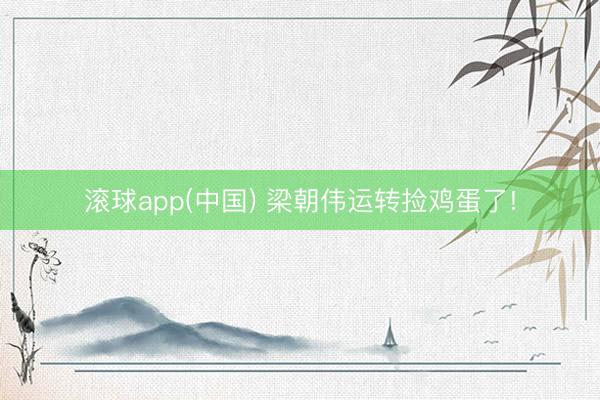 滚球app(中国) 梁朝伟运转捡鸡蛋了!