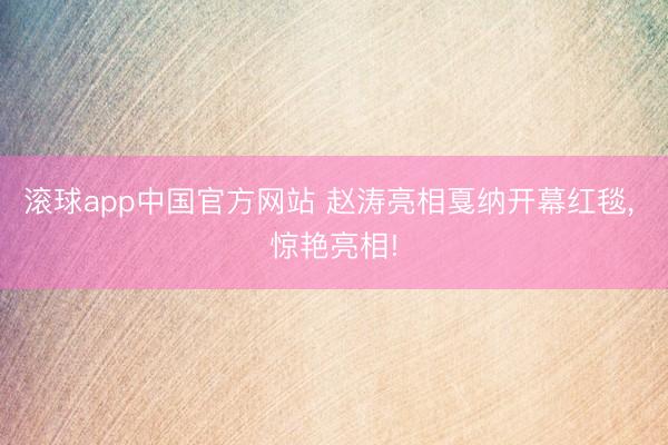 滚球app中国官方网站 赵涛亮相戛纳开幕红毯， 惊艳亮相!
