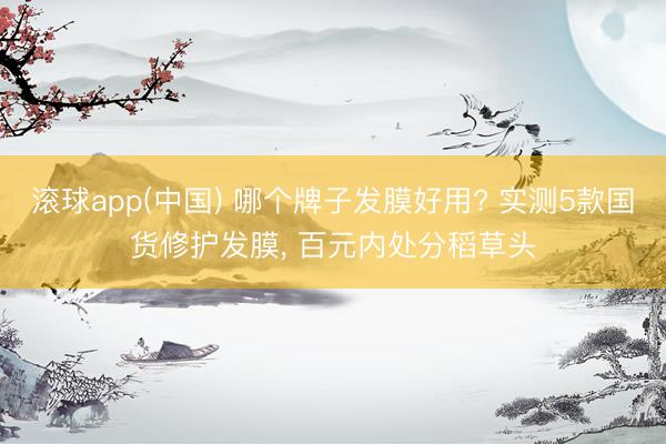 滚球app(中国) 哪个牌子发膜好用? 实测5款国货修护发膜， 百元内处分稻草头