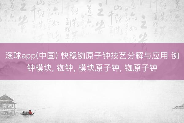 滚球app(中国) 快稳铷原子钟技艺分解与应用 铷钟模块， 铷钟， 模块原子钟， 铷原子钟