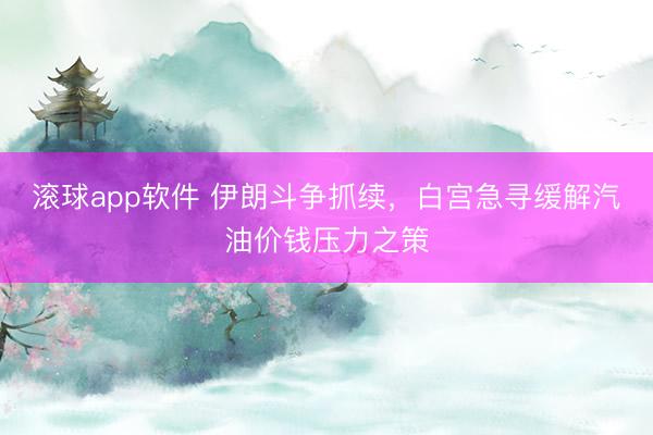 滚球app软件 伊朗斗争抓续，白宫急寻缓解汽油价钱压力之策