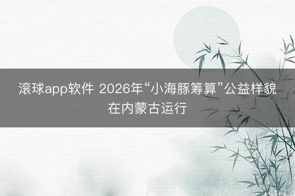 滚球app软件 2026年“小海豚筹算”公益样貌在内蒙古运行