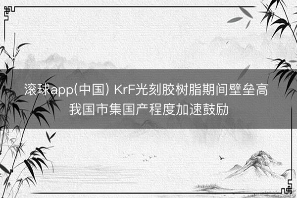 滚球app(中国) KrF光刻胶树脂期间壁垒高 我国市集国产程度加速鼓励