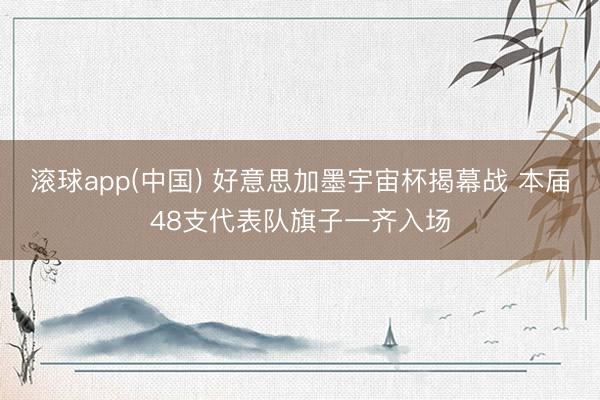 滚球app(中国) 好意思加墨宇宙杯揭幕战 本届48支代表队旗子一齐入场